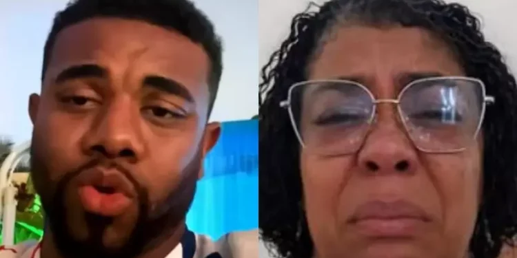 MÃE DE DAVI BRITO CHORA NAS REDES E REVELA QUE DESCOBRIU CASAMENTO DO FILHO PELA INTERNET