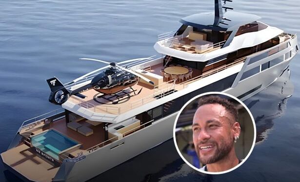 NOVO IATE DO JOGADOR NEYMAR AVALIADO EM R$ 120 MILHÕES ENCONTRA-SE EM DESLOCAMENTO PARA O RIO DE JANEIRO