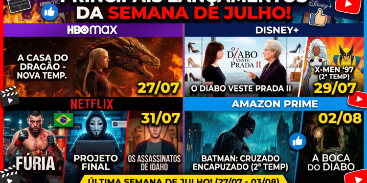 Principais Lançamentos da Última Semana de Julho