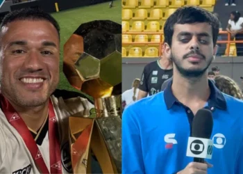 TREINADOR ROGER SILVA INTERROMPE COLETIVA PARA ENVIAR RECADO A REPÓRTER COM DEFICIÊNCIA VISUAL