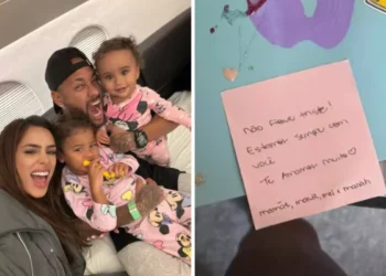 NEYMAR E BRUNA BIANCARDI ANUNCIAM NOME DA TERCEIRA FILHA DO CASAL