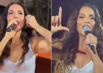 IVETE SANGALO REAGE A MANIFESTACAO DO PUBLICO E FAZ SINAL POLITICO EM SHOW