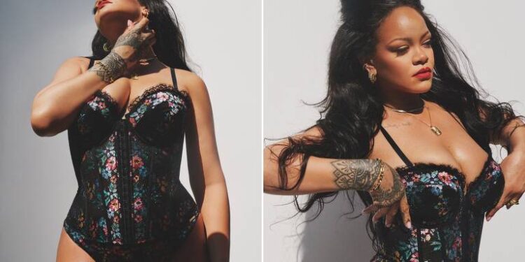RIHANNA ESTRELA ENSAIO FOTOGRÁFICO DE LINGERIE PARA SUA MARCA SAVAGE X FENTY